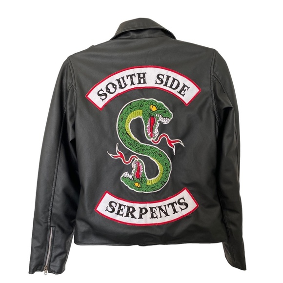 RIVERDALE South Side Serpents Faux Leather Jacket Small - Picture 12 of 12